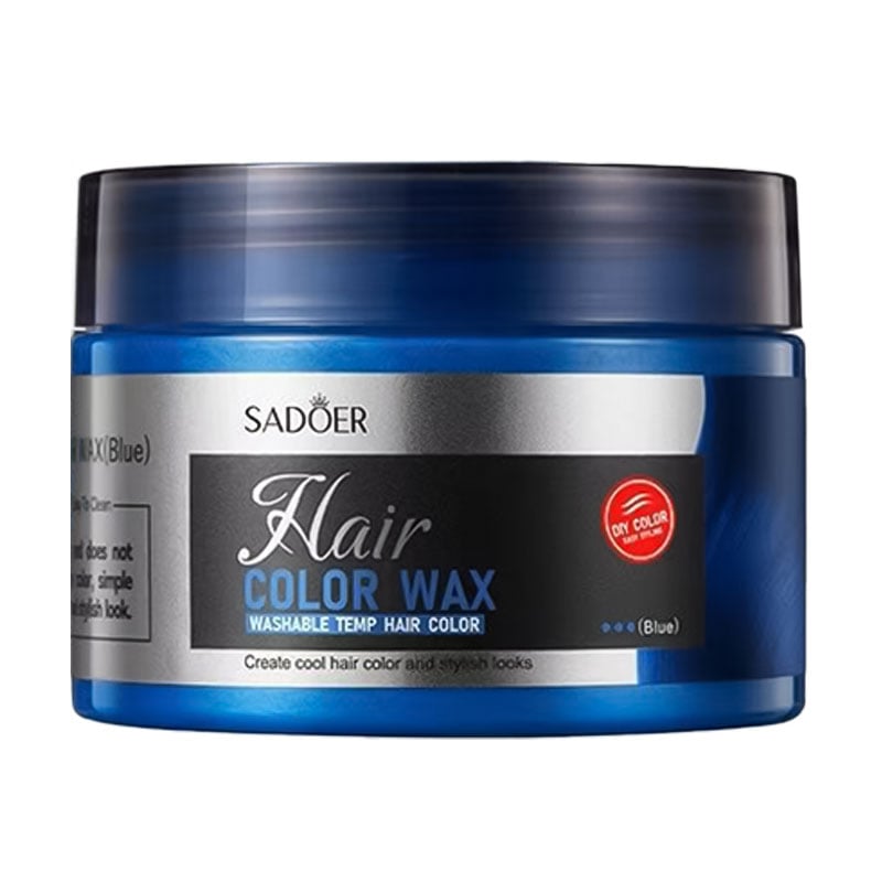 Чоловічий кольоровий віск для укладання волосся Sadoer Men's Hair Color Wax, Blue, 100 г