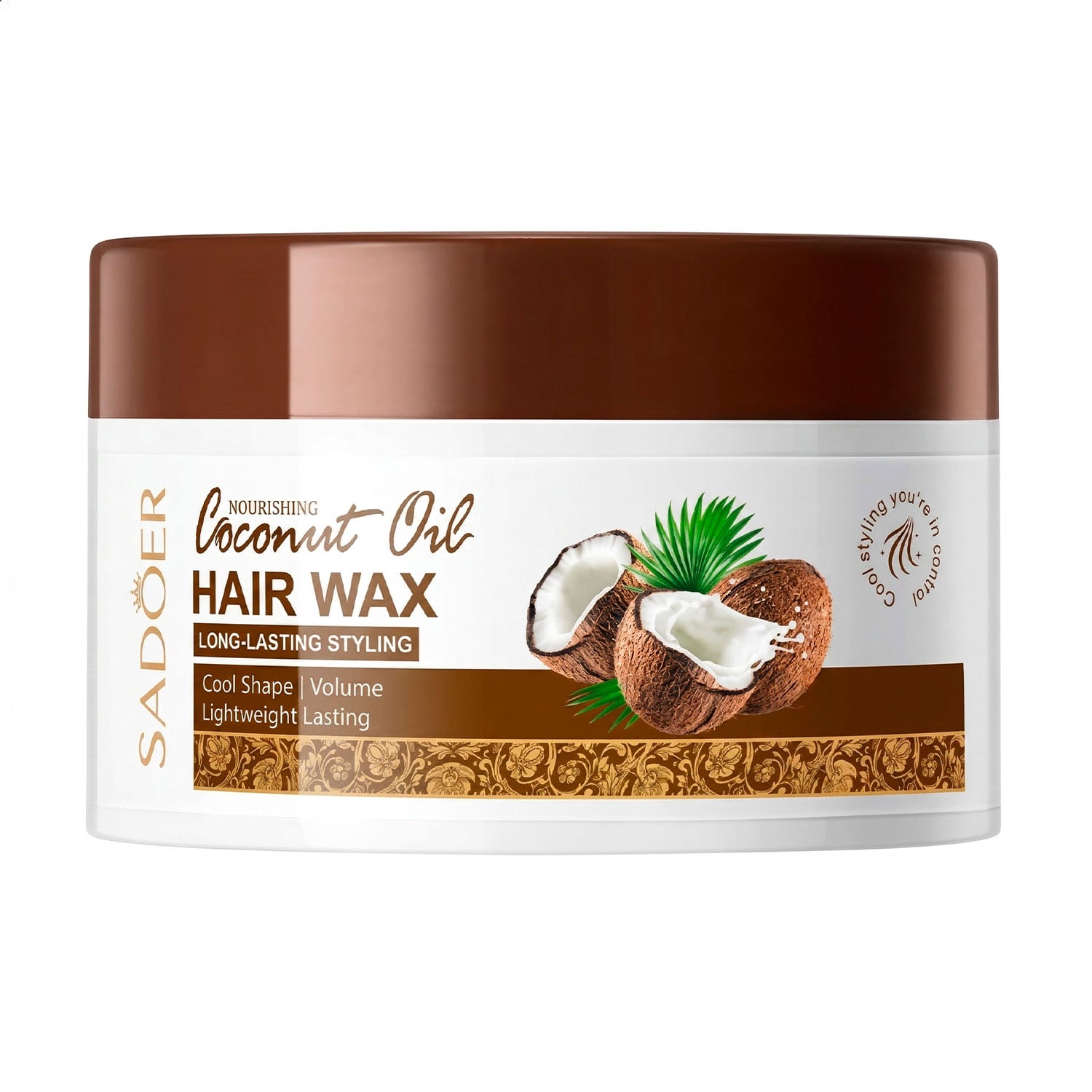 Віск для укладання волосся Sadoer Nourishing Coconut Oil Hair Wax, 100 г